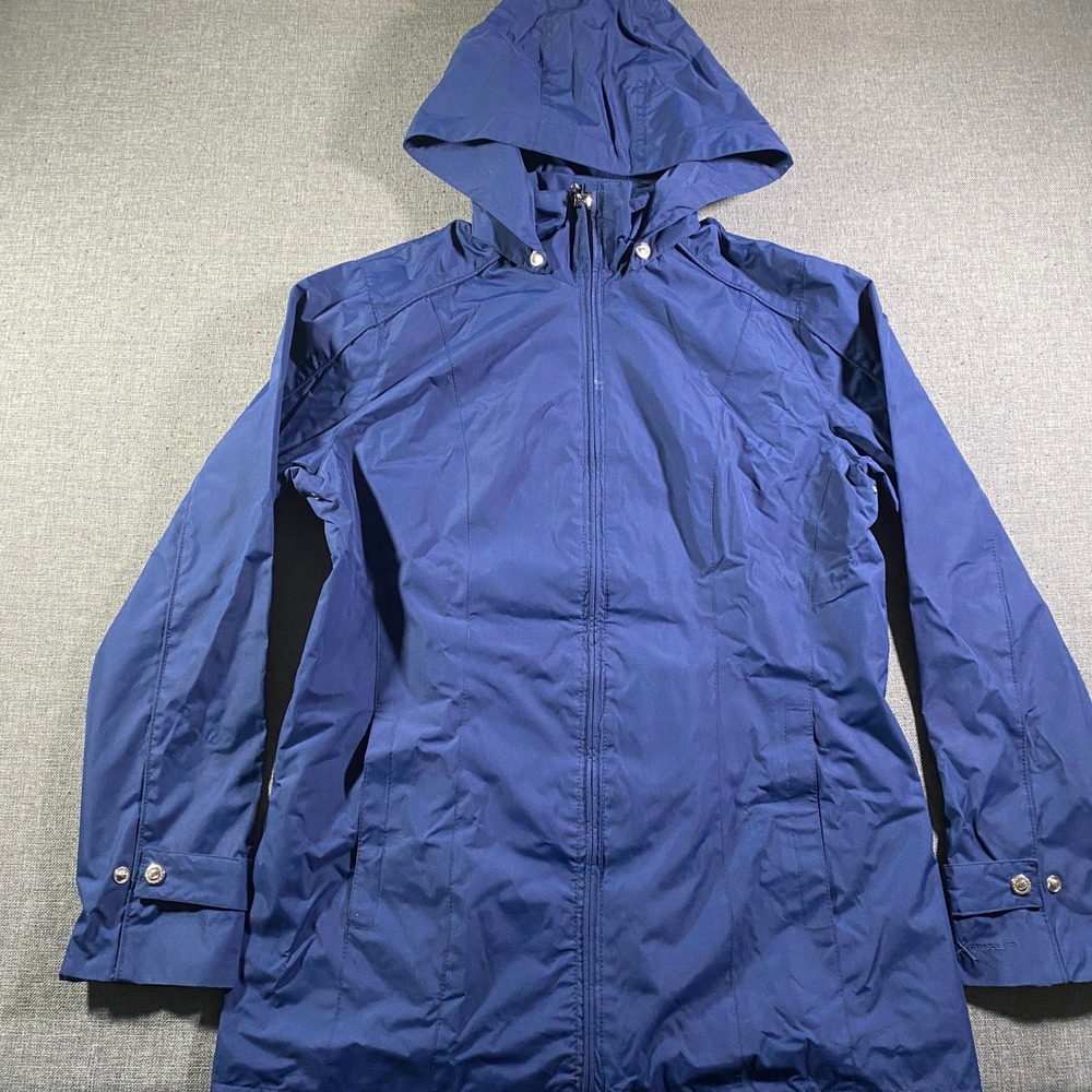 ZeroXposur Men's Blue Hooded Lightweight Windbreaker Jacket Size Small